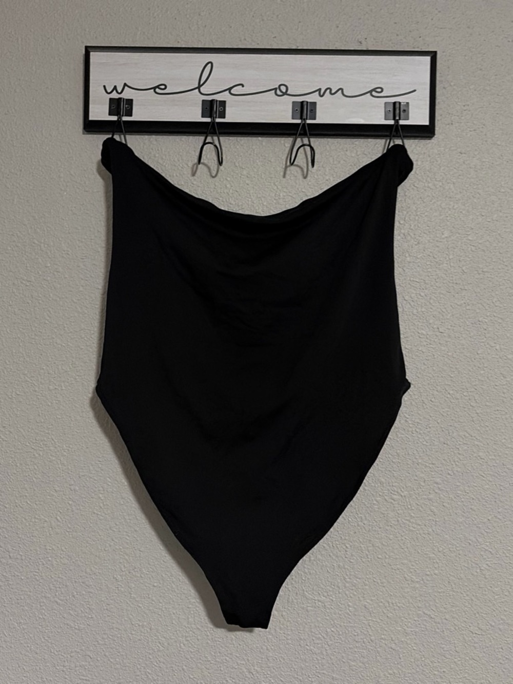 Cider Black Strapless Bandeau Bodysuit